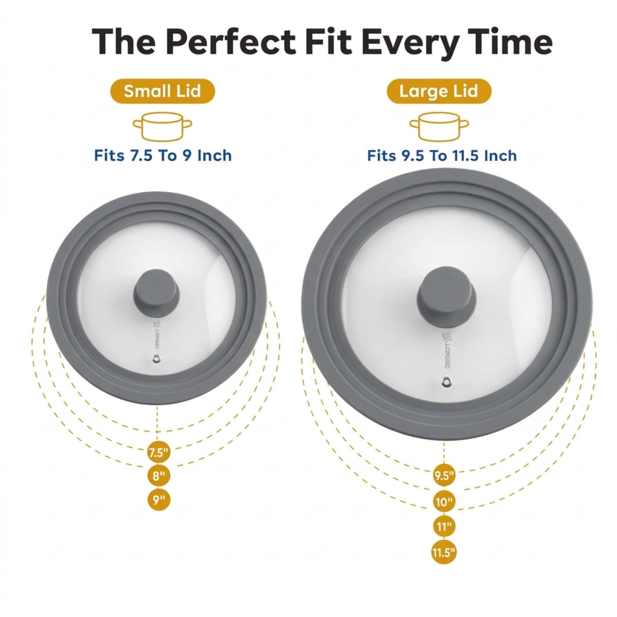 Universal Lid for Pots, Pans & Skillets, 7.5-11.5" C3668