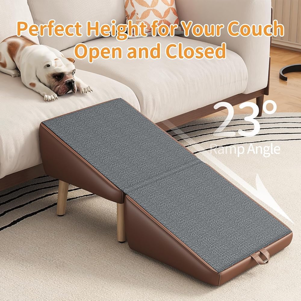 Foldable 2-in-1 Pet Ottoman Dog Safety Ramp K49786