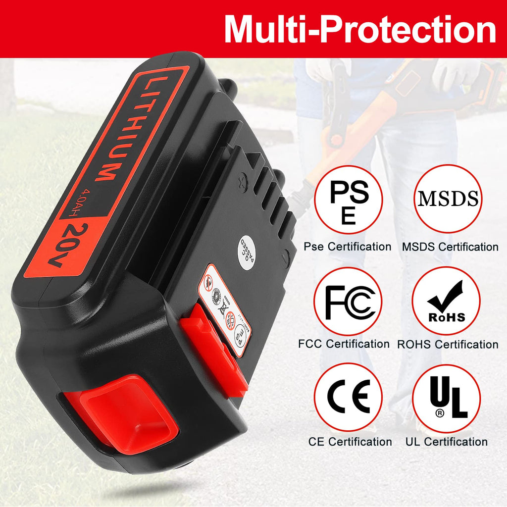 20v 4.0ah Lithium Battery 2 Pack L484