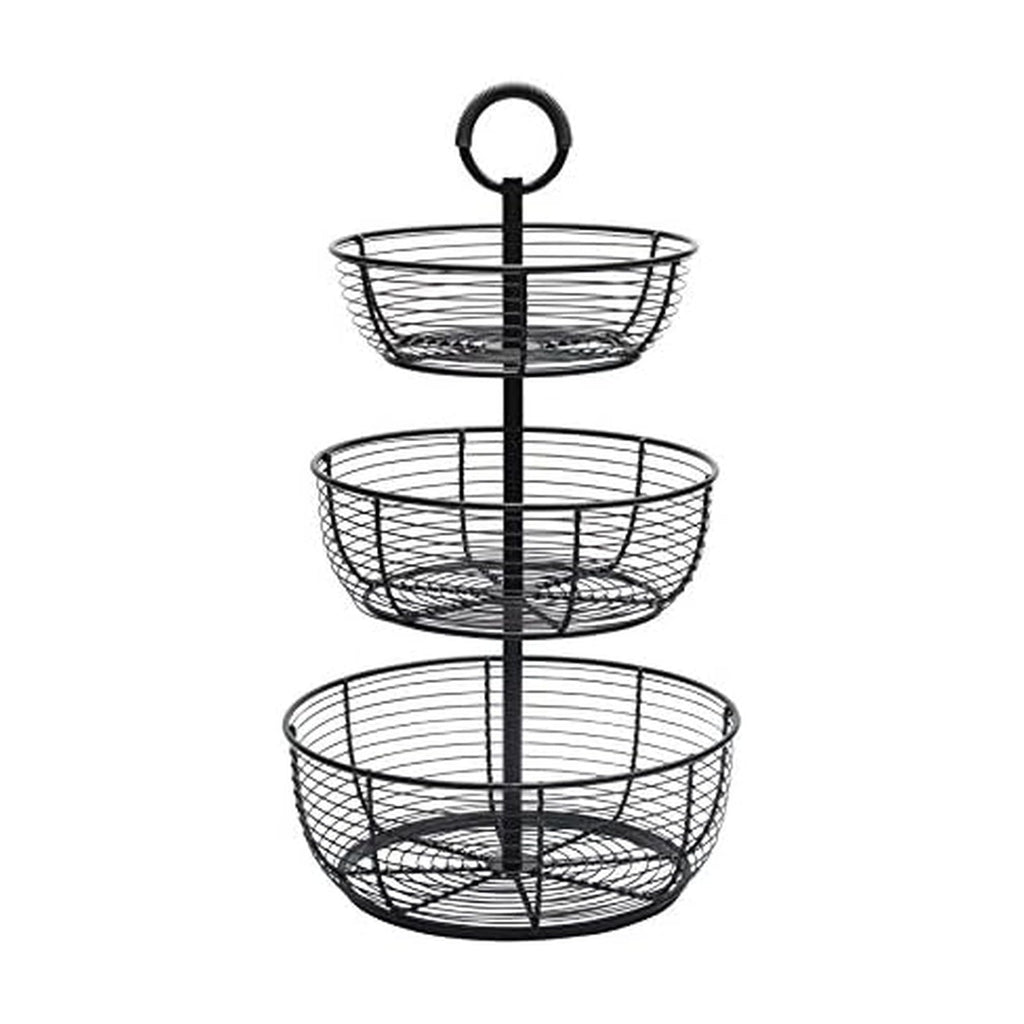 3-Tier Metal Floor Standing Fruit Storage Basket C6216