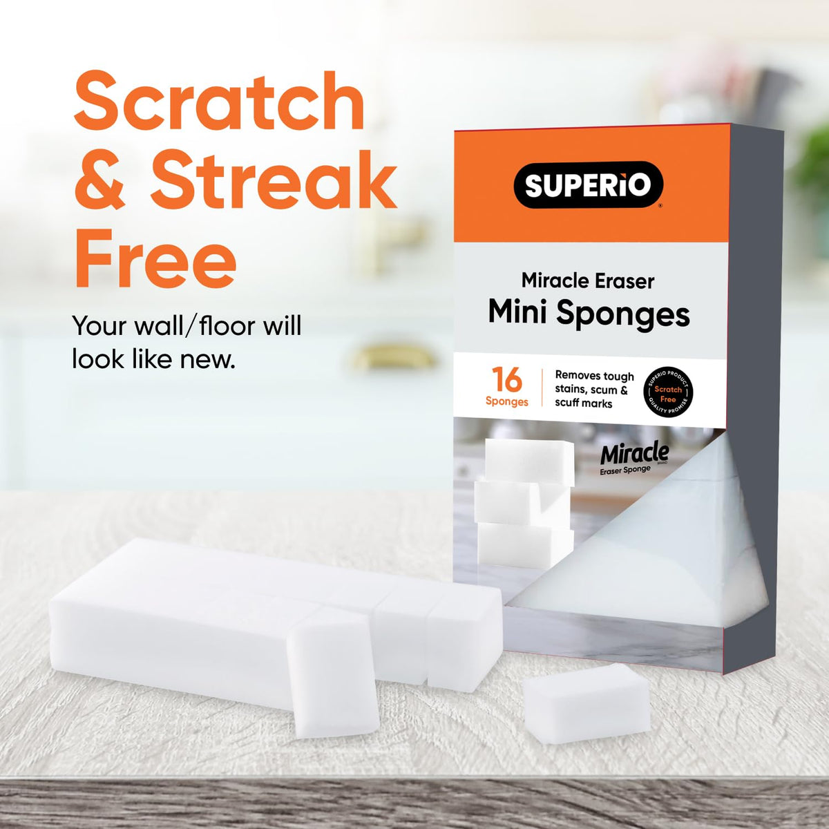 Melamine Sponge Pack of 16 1 Inch Mini Cleaning Erasers M617467