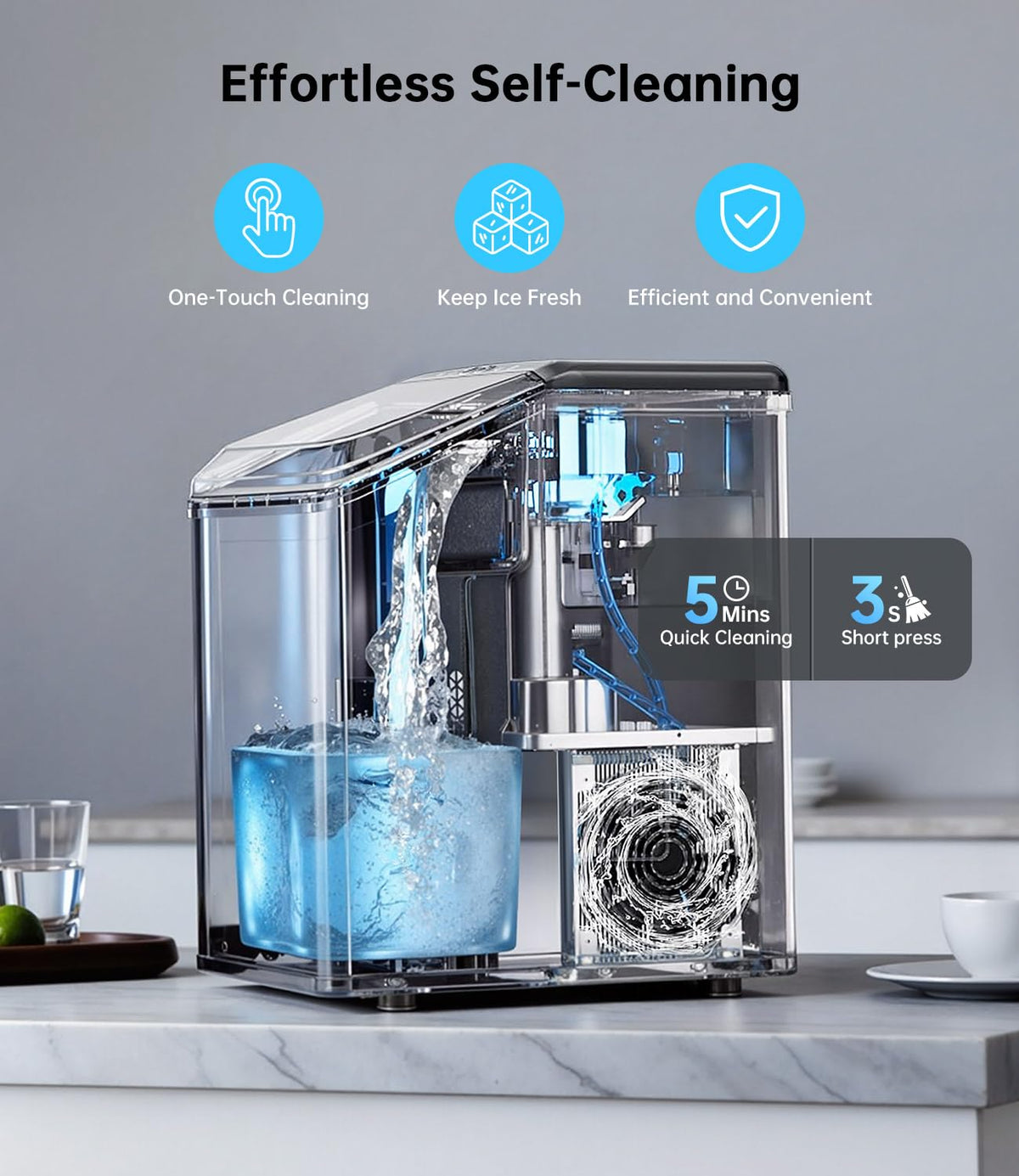 40LBS Nugget Countertop Ice Maker O162