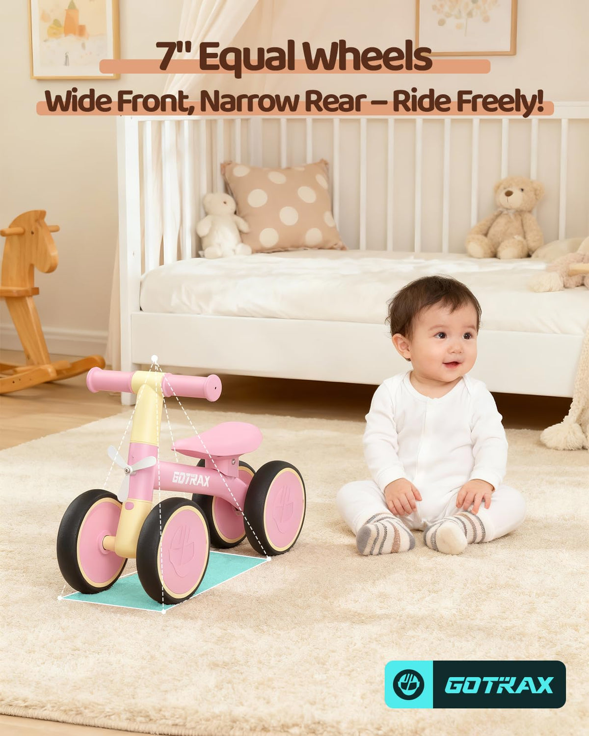Baby Balance Bike 7" Silent Wheels R414873