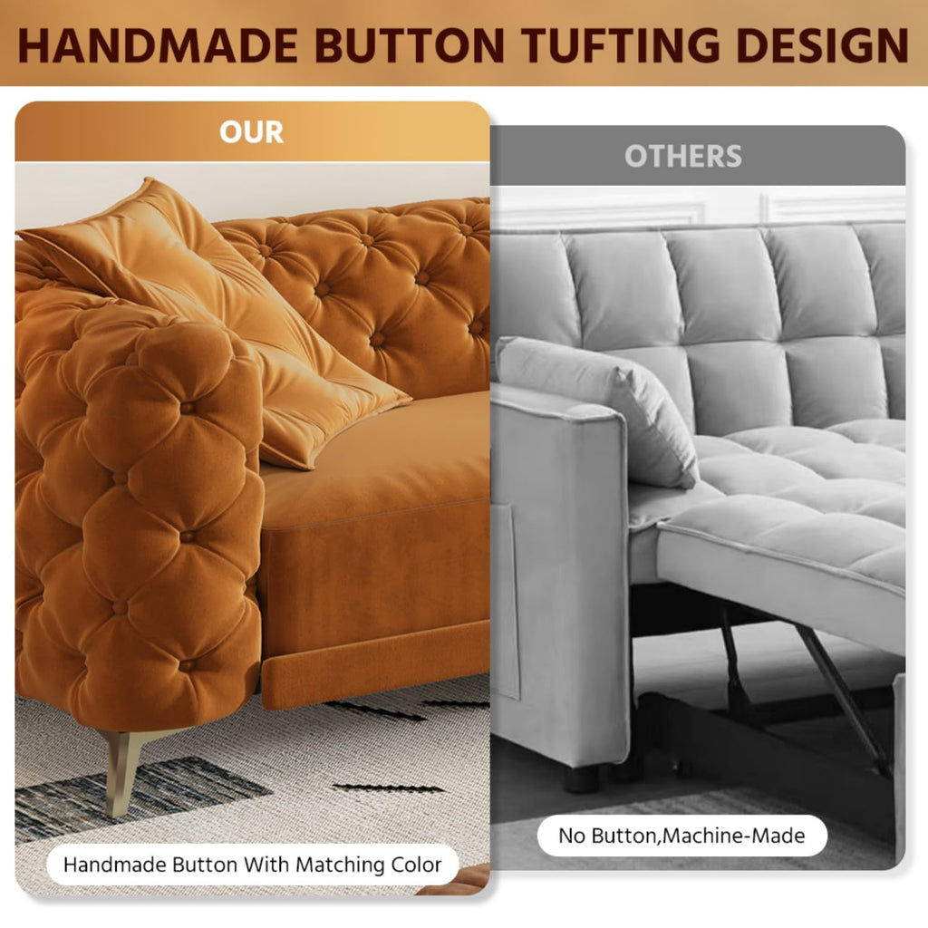 Convertible Sleeper Sofa with Ottoman B662