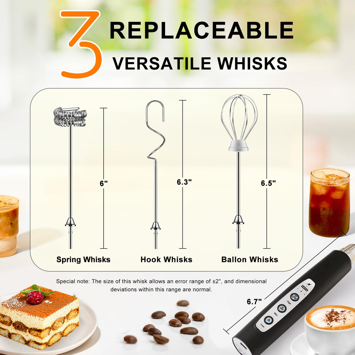 Handheld Milk Frother Wand D532195