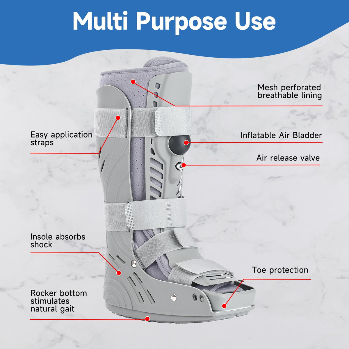 Tall Inflatable Orthopaedic Walking Boot J939040