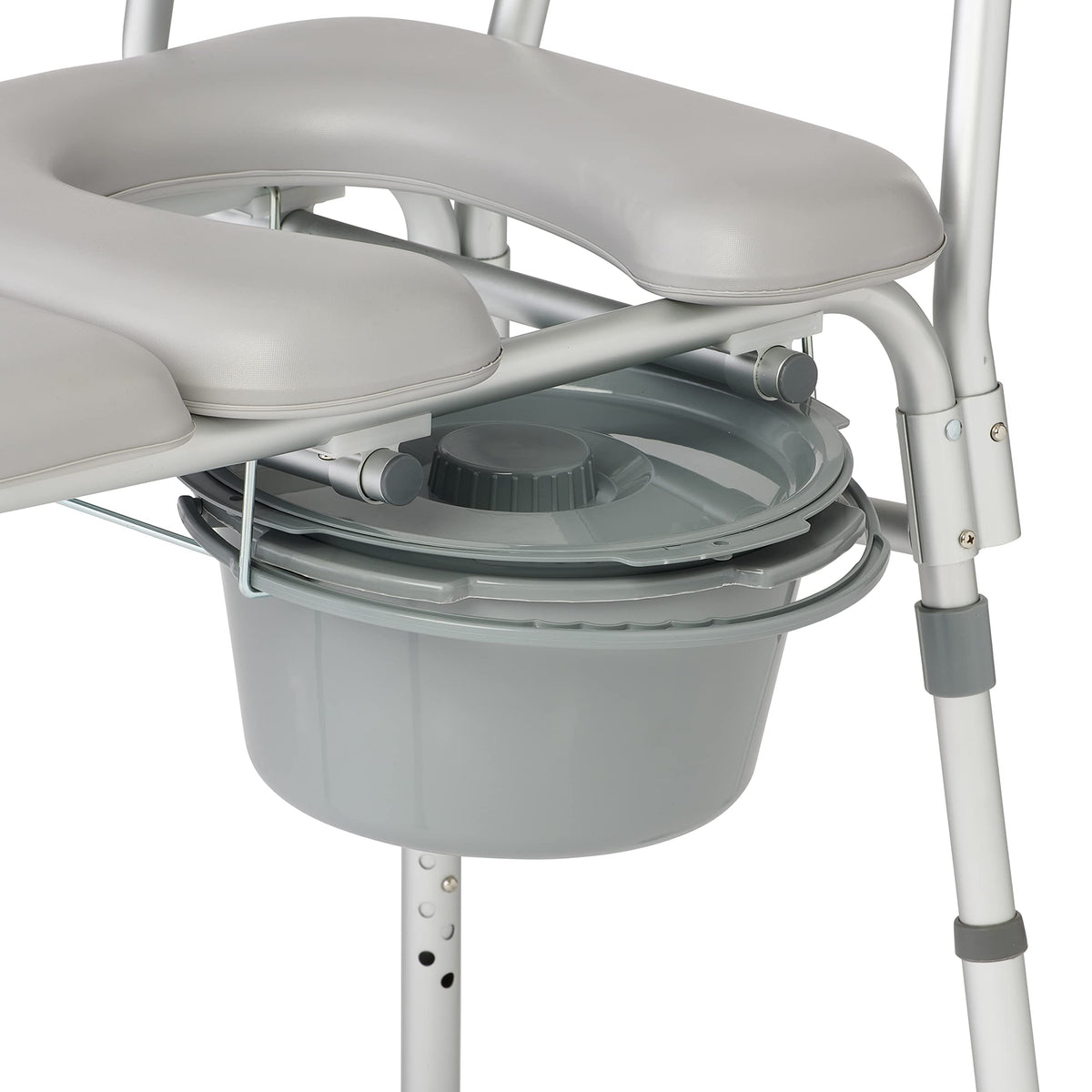 Padded Combination Transfer Bench and Commode, 400 lb. Capacity L12929