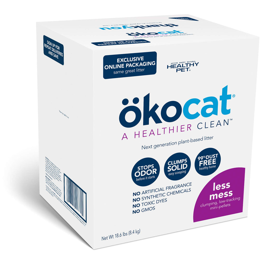 Unscented Wood Clumping Cat Litter Mini-Pellets 18.6 pounds M1505