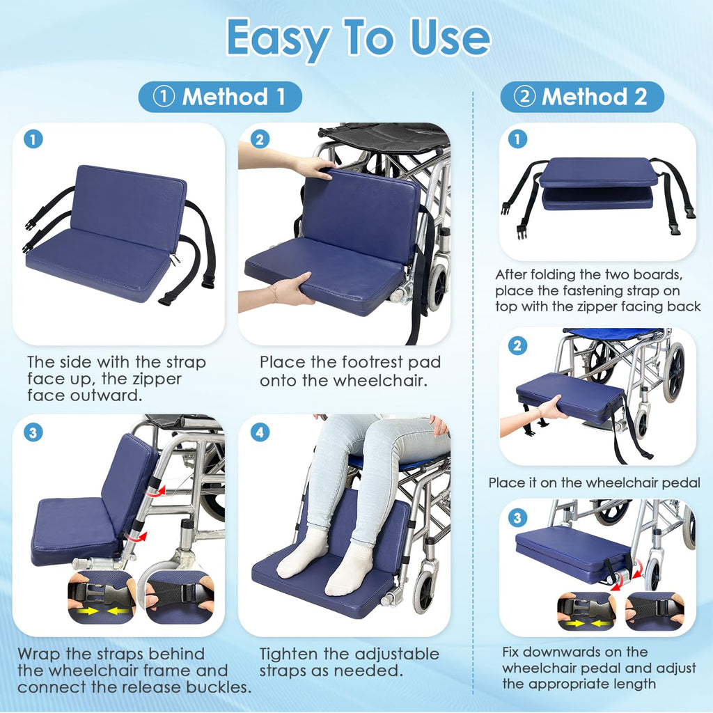 Wheelchair Foot Rest Elevating Extender Leg Rest Replacement Pad G694