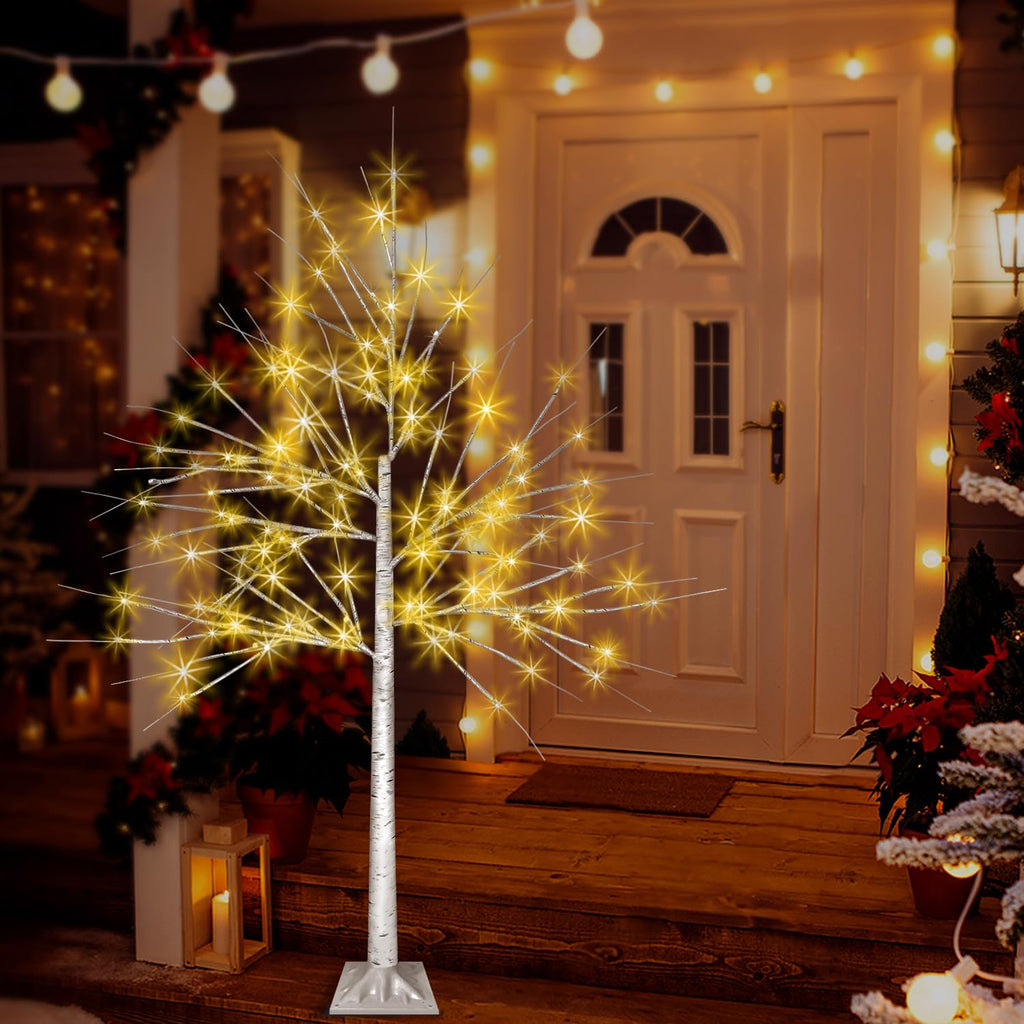 4FT LED Birch Tree with 96 Lights A56269