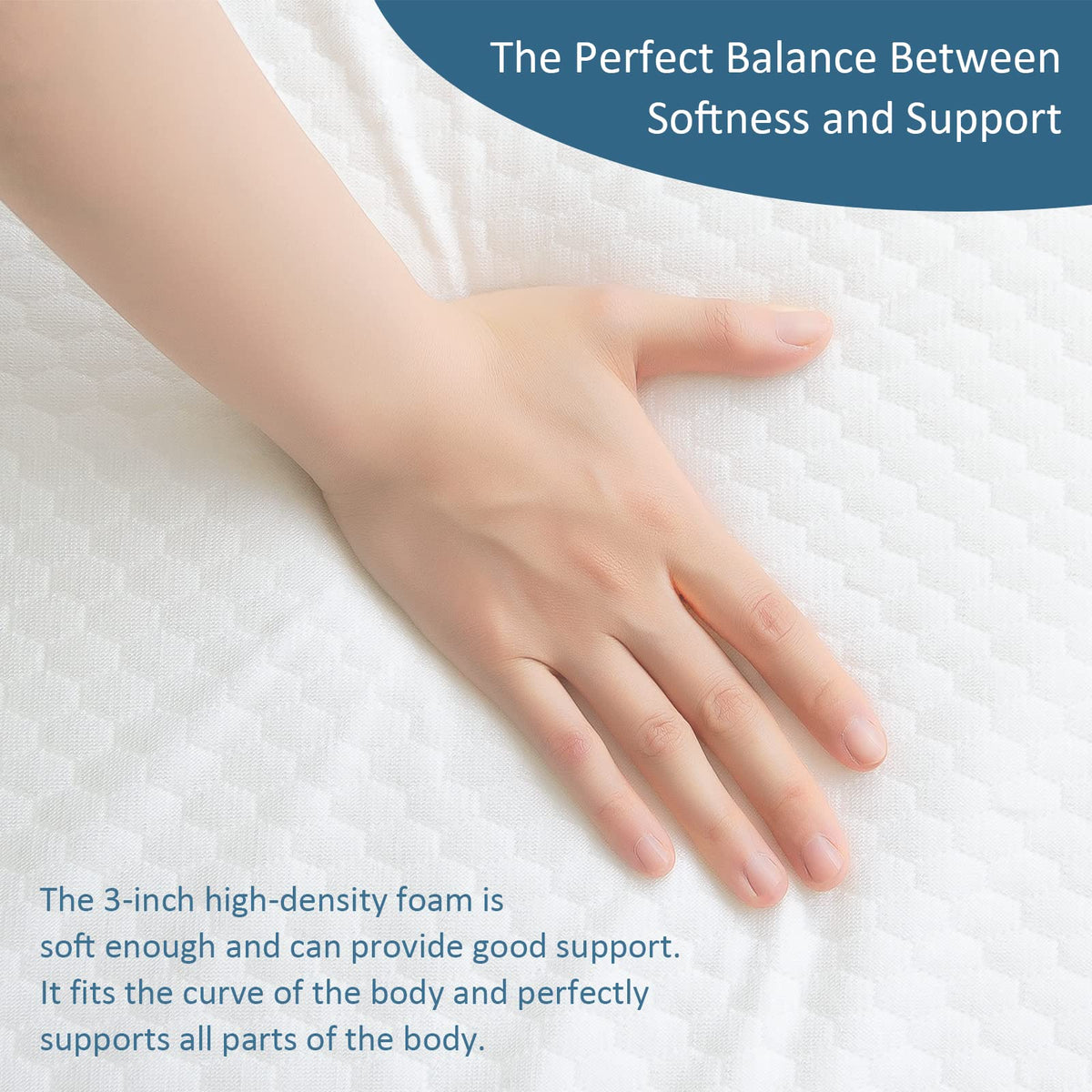 Memory Foam Tri-fold Mattress Topper, Twin Size X1160