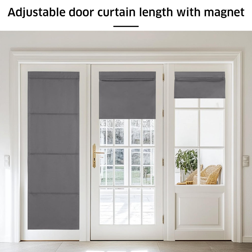 Magnetic Roman Shade Blackout Door Curtain E418