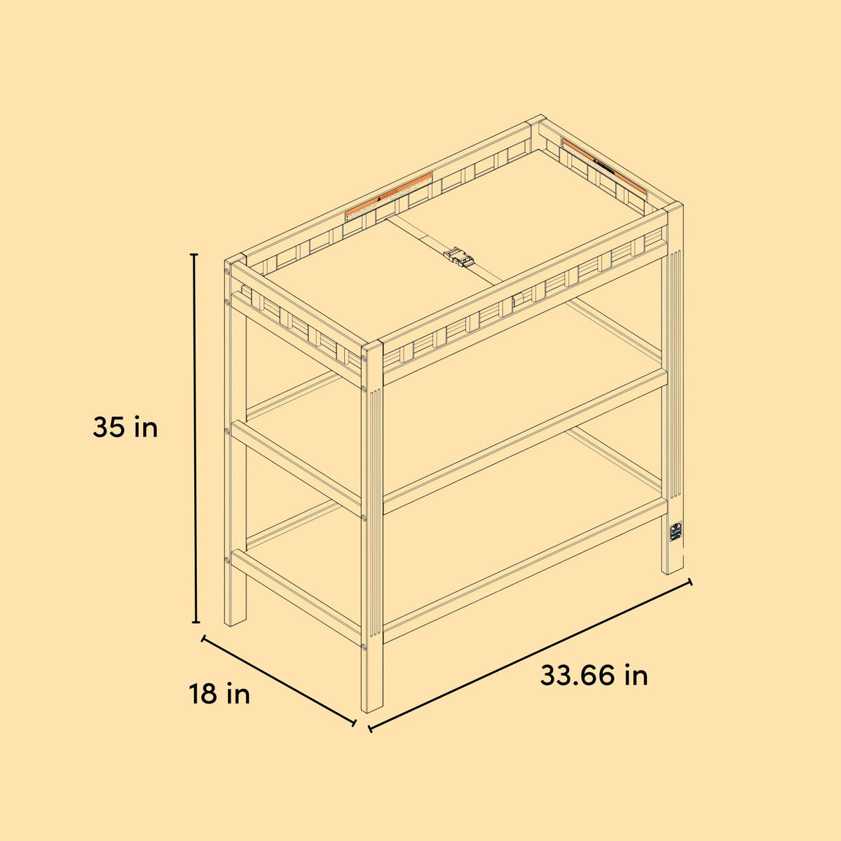 White Changing Table Y6959