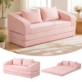 61" Pink Convertible Futon Sofa Bed F34655