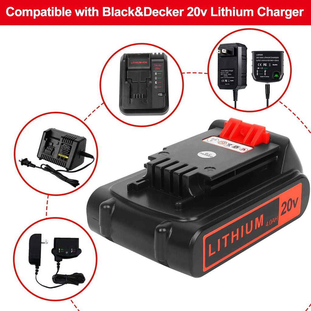 20v 4.0ah Lithium Battery 2 Pack L484
