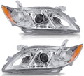 Chrome Housing Amber Reflector Clear Lens Headlights T385