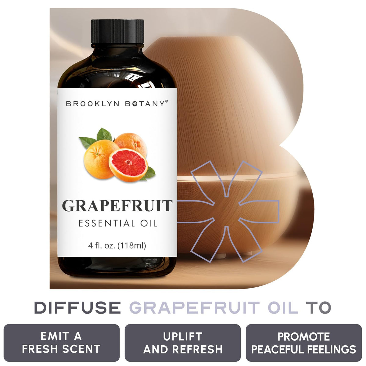 Tea Tree & Grapefruit Essential Oils 4 Fl Oz (Pack of 2) E570