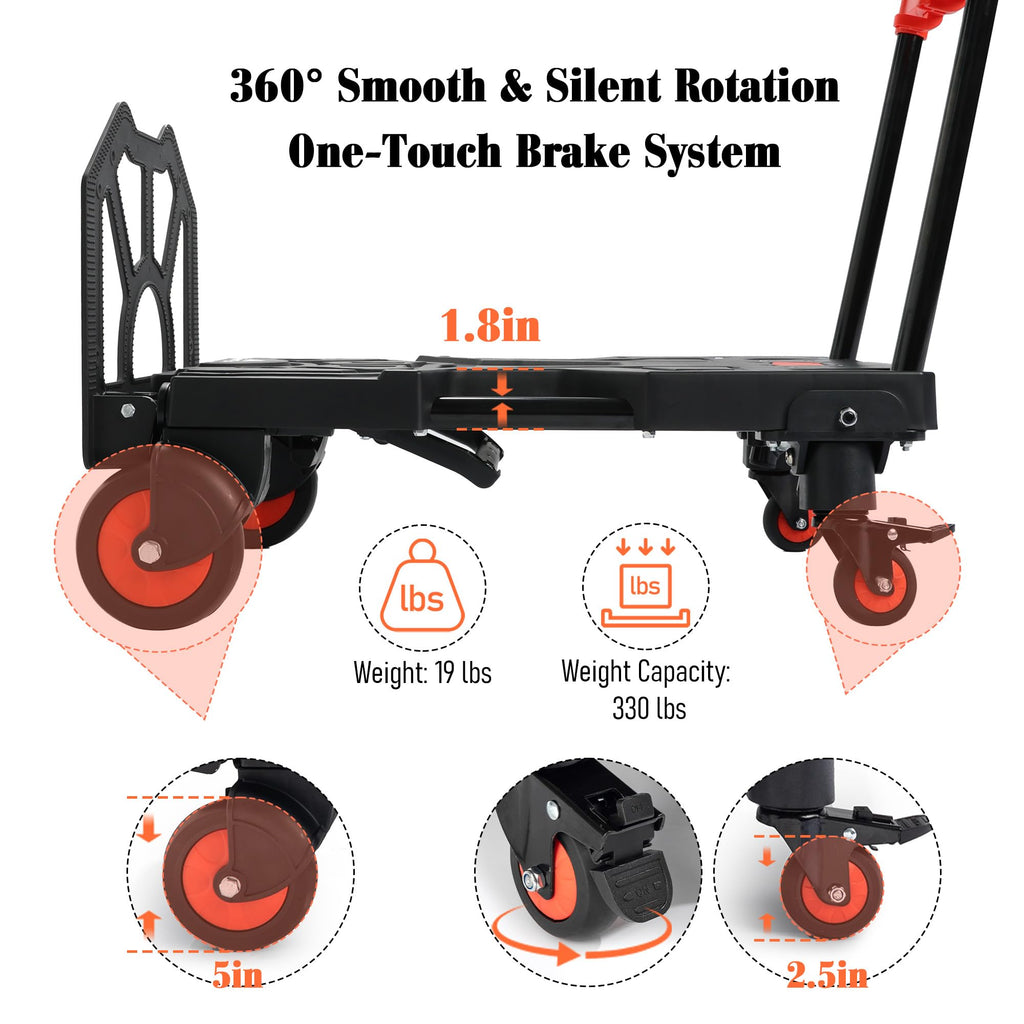 2-in-1 Folding Hand Truck Dolly W5198