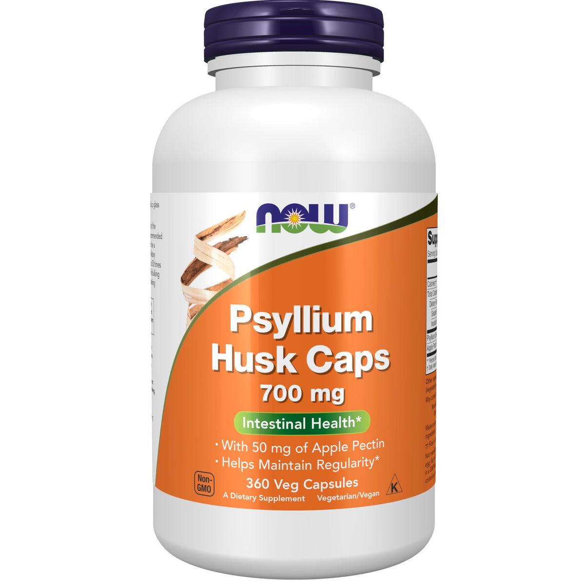 Psyllium Husk Caps 700 mg with Apple Pectin T836