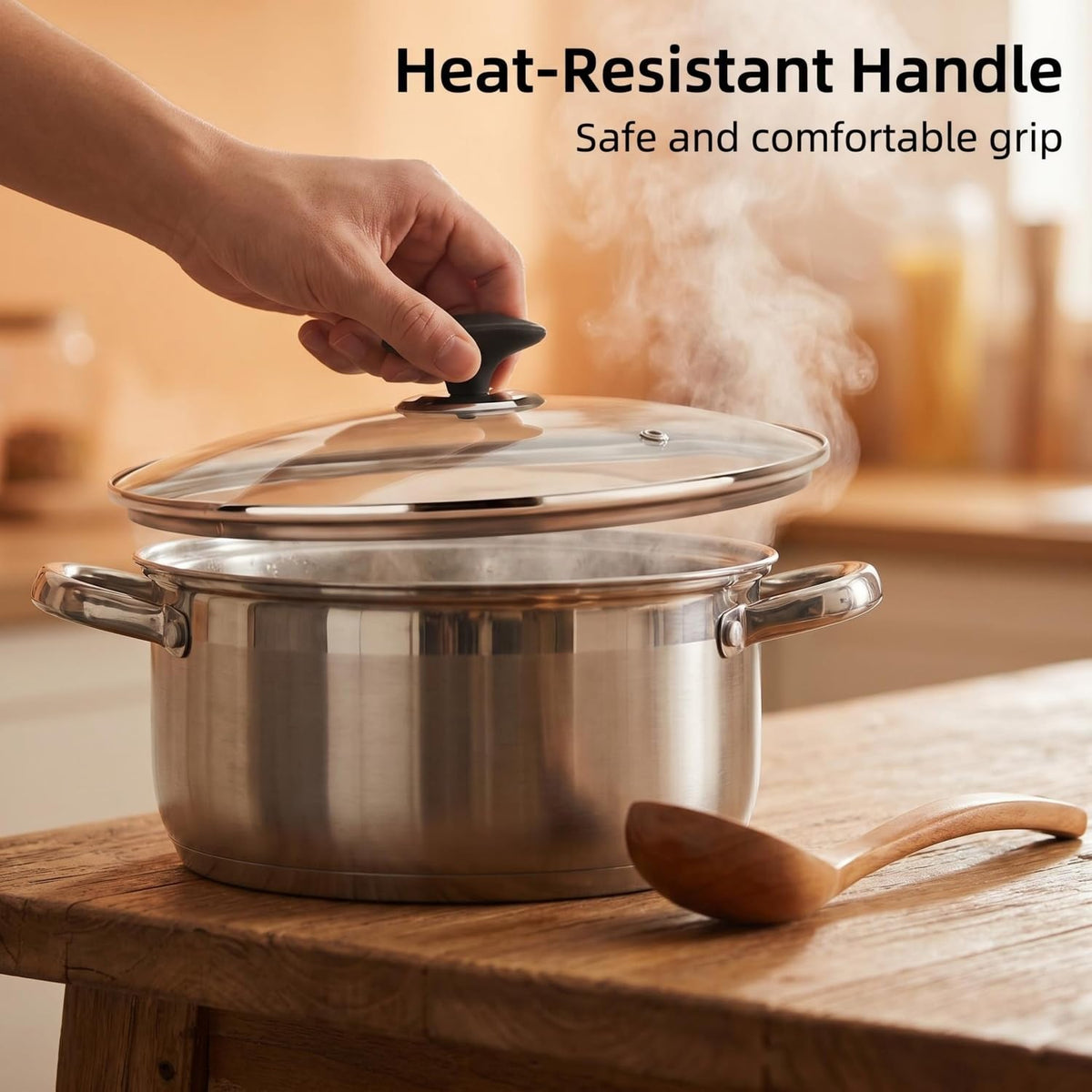11" Tempered Glass Lid with Vented Anti-Scald Handle K19229