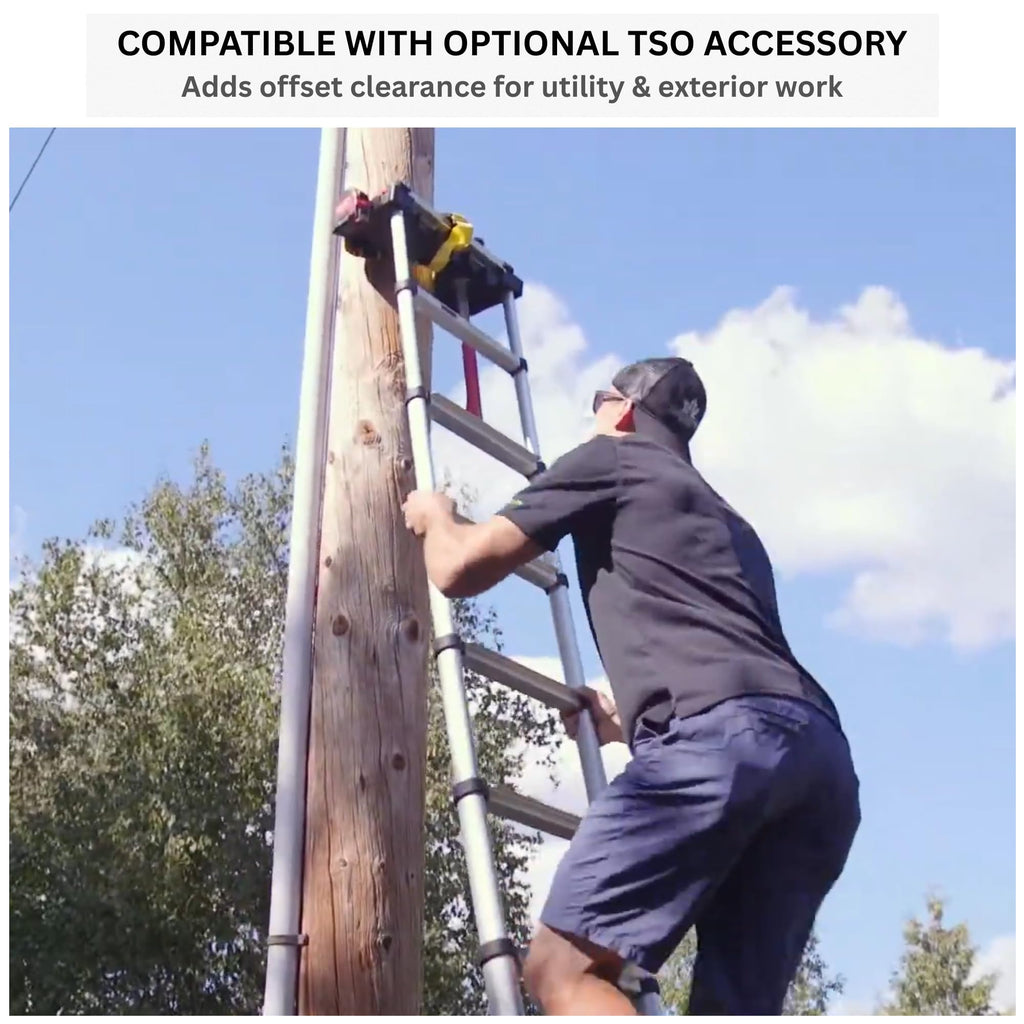 Telescoping Extension Ladder 14.5 ft 300 lb I298