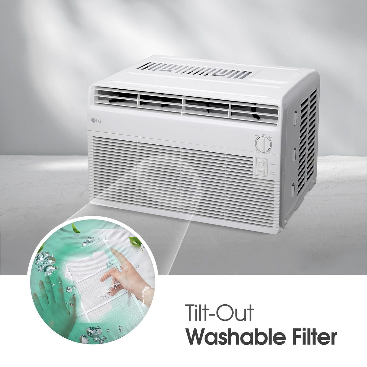 5000 BTU White Window Air Conditioner D477