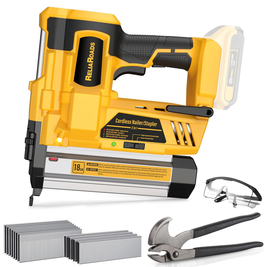 2-in-1 18GA Cordless Brad Nailer Stapler A543