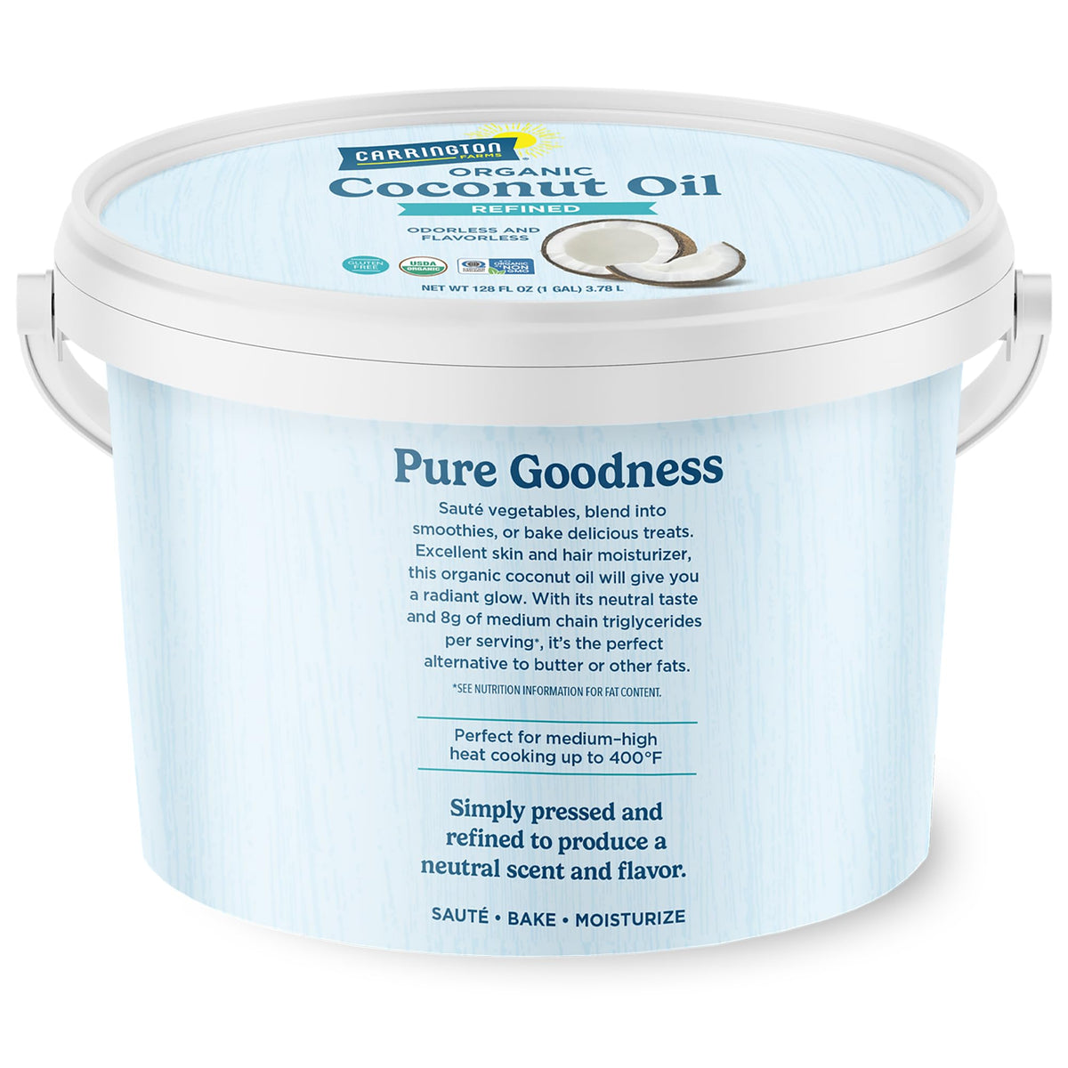 Organic Refined Coconut Oil 1 Gallon P6571