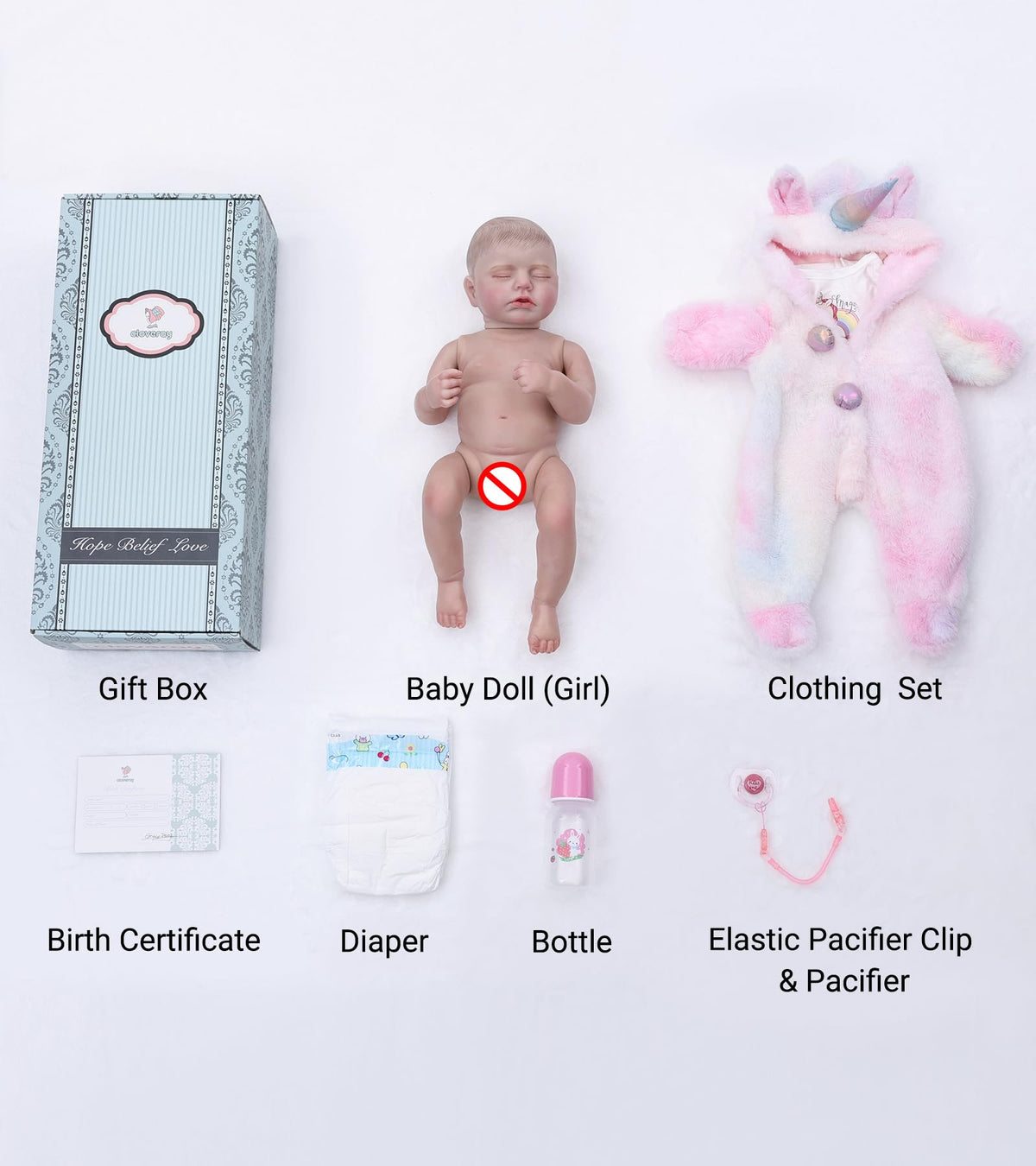 20 Inch Realistic Full Body Vinyl Baby Doll W3304