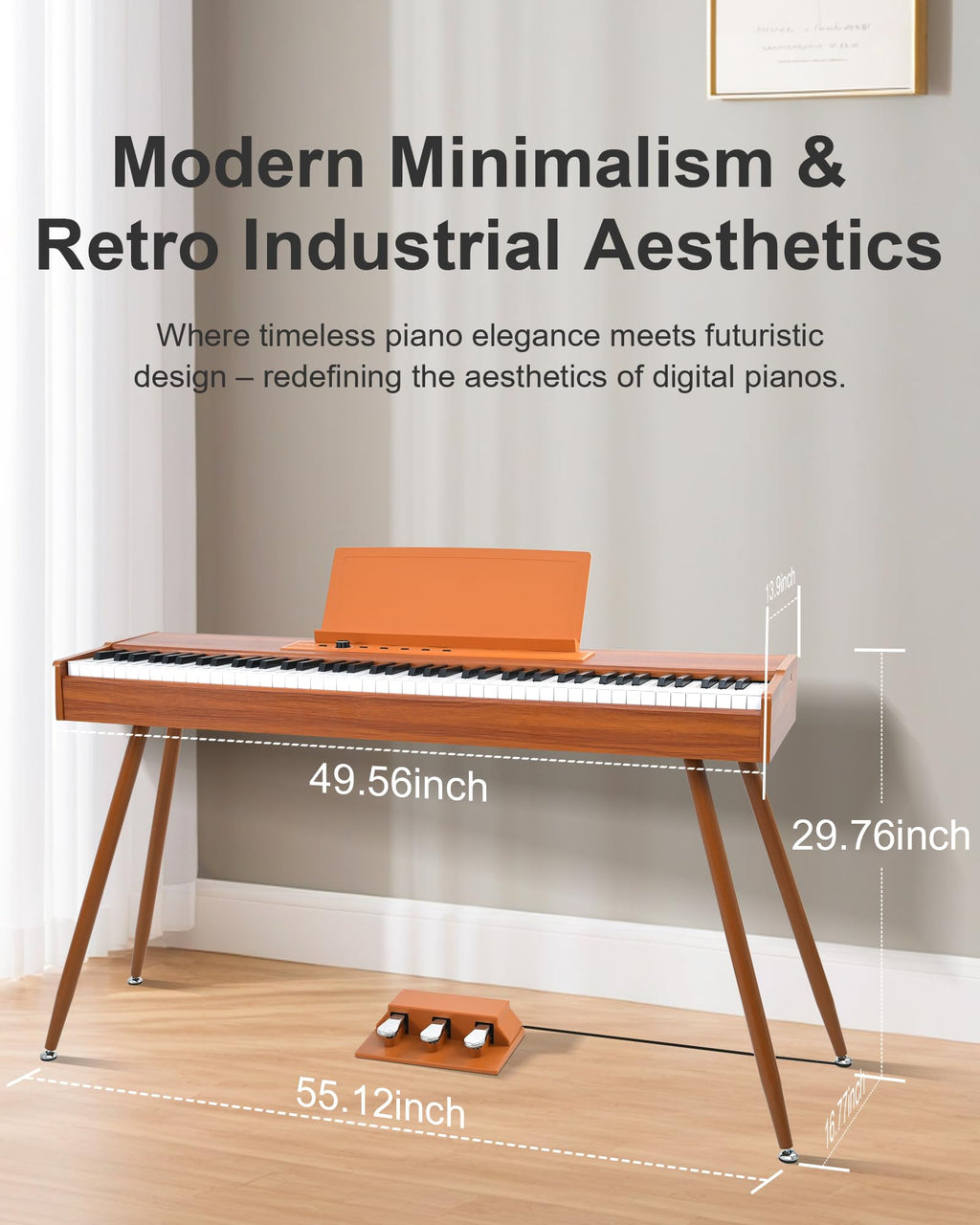 88 Key Full Weighted Hammer-Action Digital Piano with Stand E532410