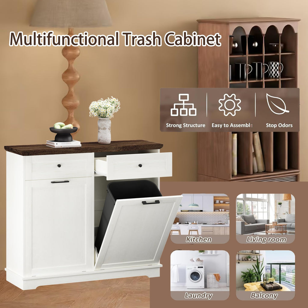 20 Gallon Double Tilt-Out Trash Cabinet L751