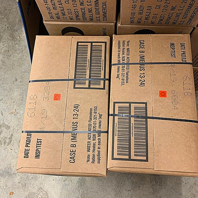 MRE Meals Ready to Eat A and B Cases with Heater N946
