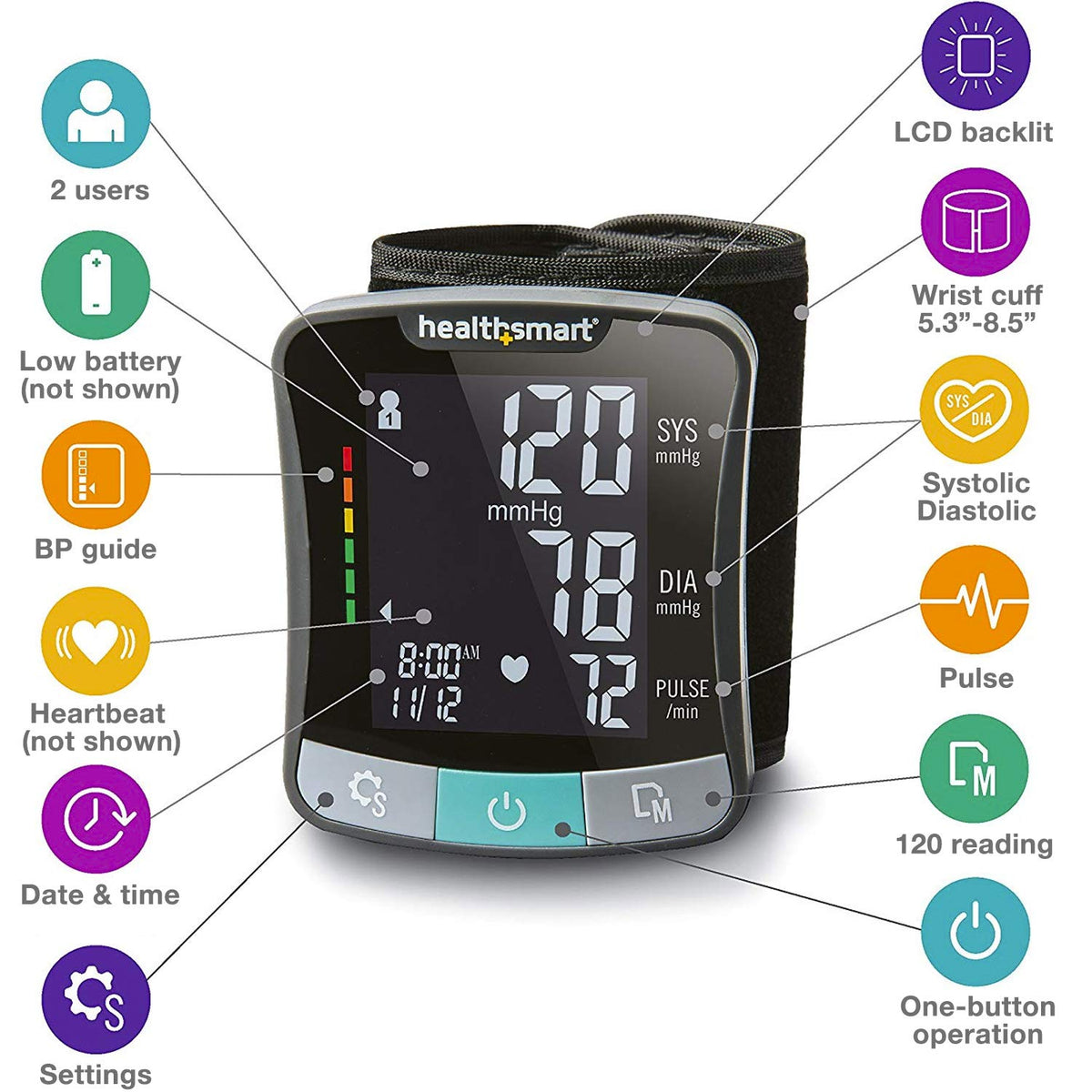 Digital Wrist Blood Pressure Monitor with Cuff X481281