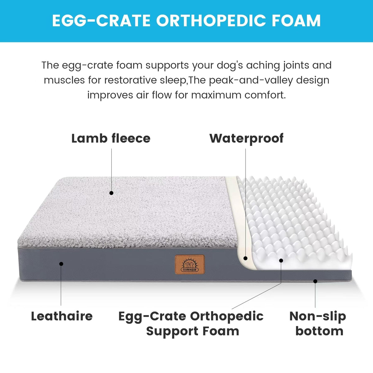 Washable Orthopedic Large Dog Bed J8618
