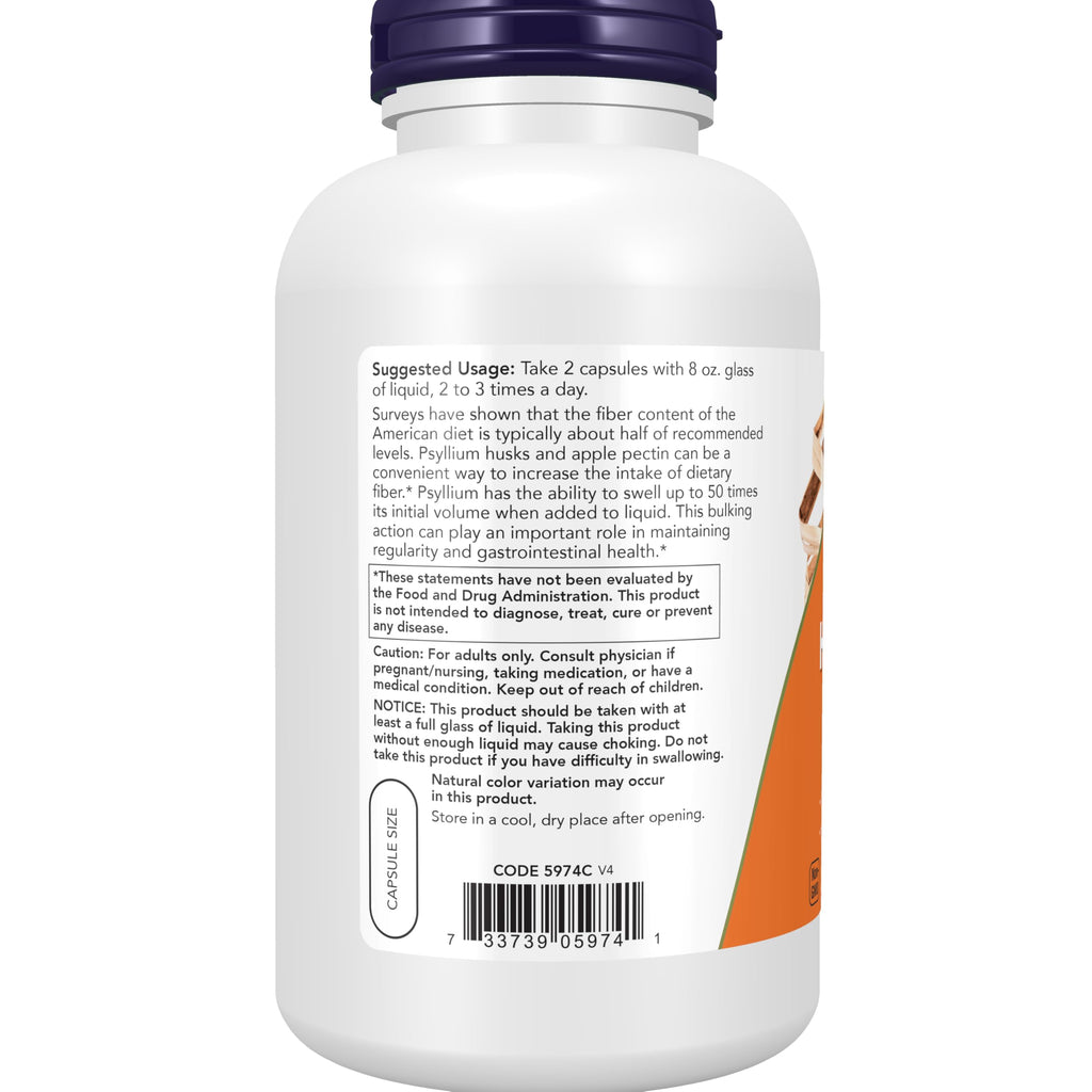 Psyllium Husk Caps 700 mg with Apple Pectin T836
