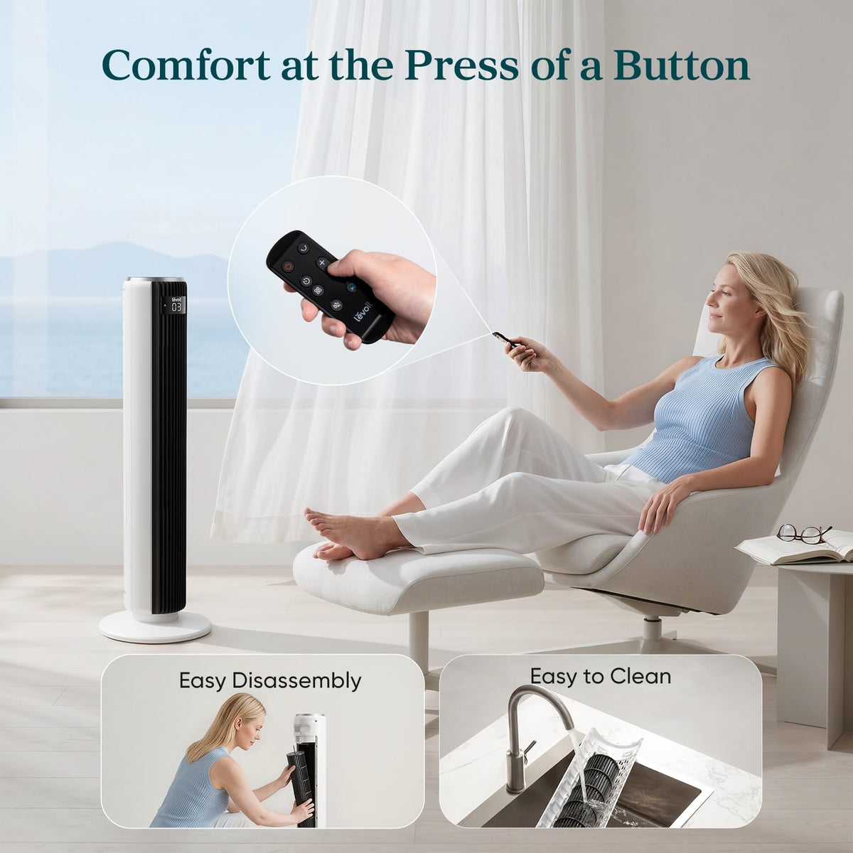 Quiet Tower Fan I916