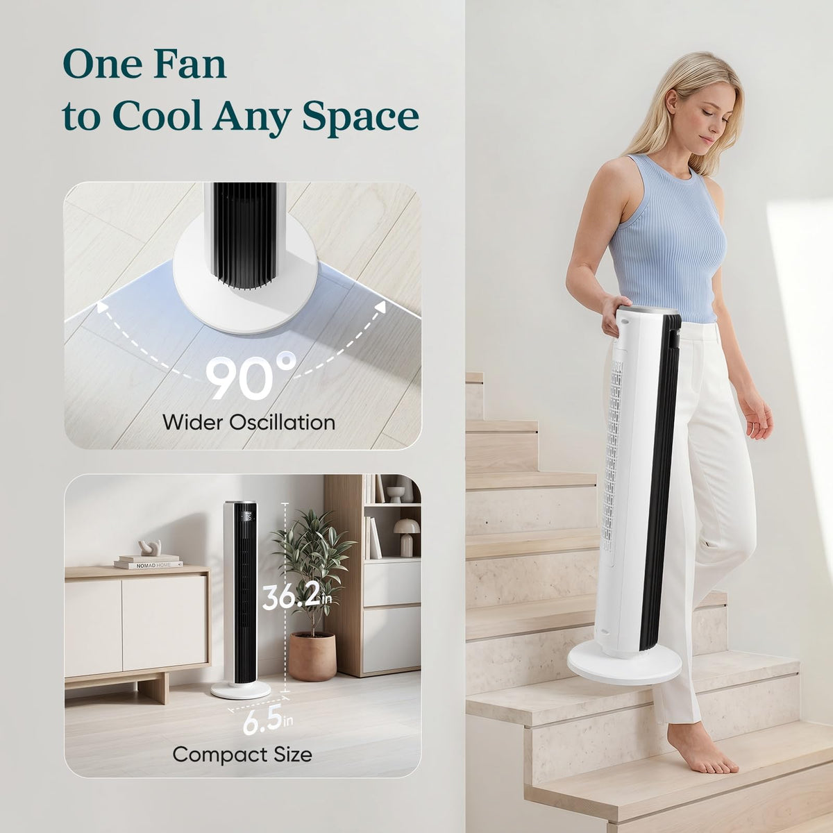 Quiet Tower Fan I916