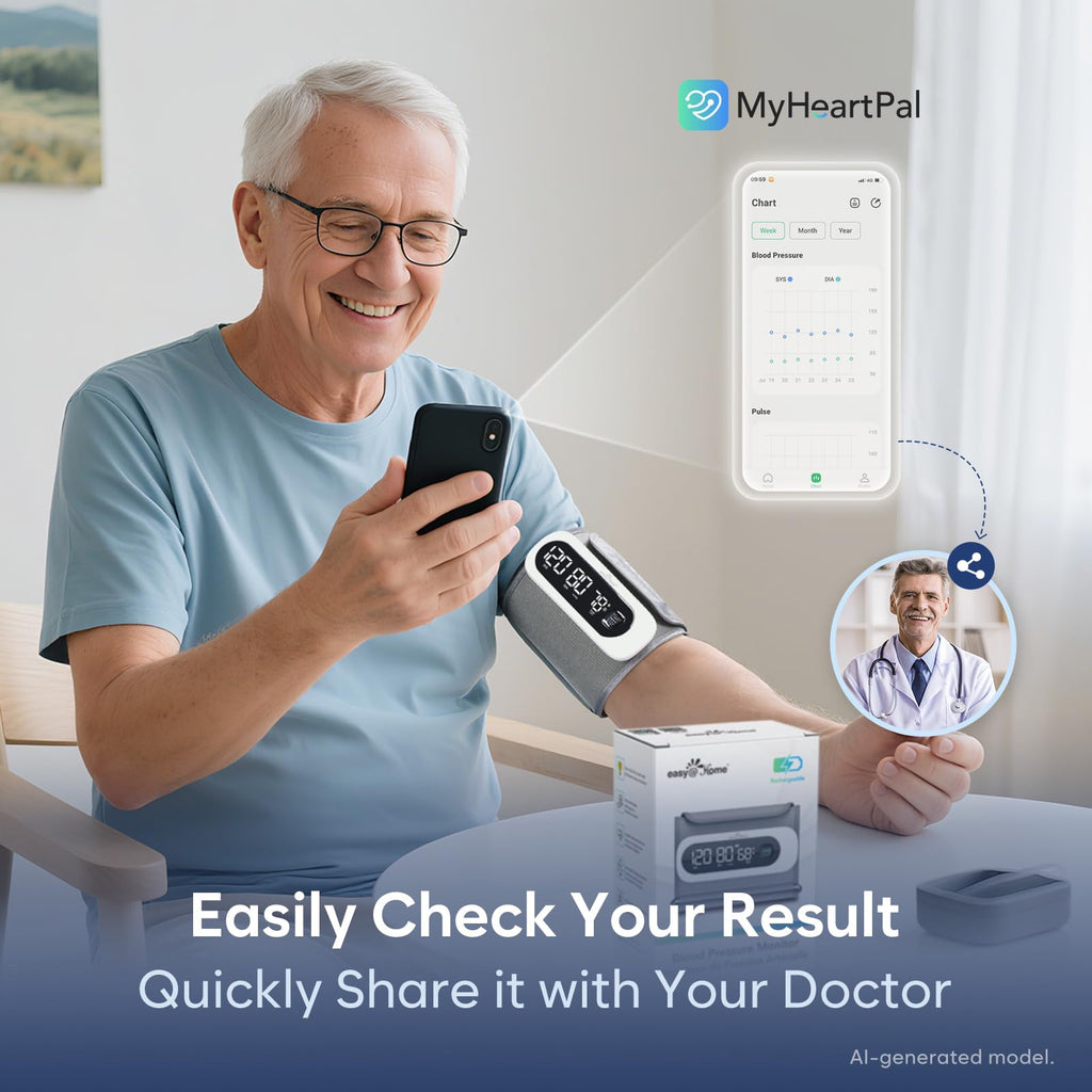 Wireless Bluetooth Blood Pressure Monitor with Large Cuff J2601
