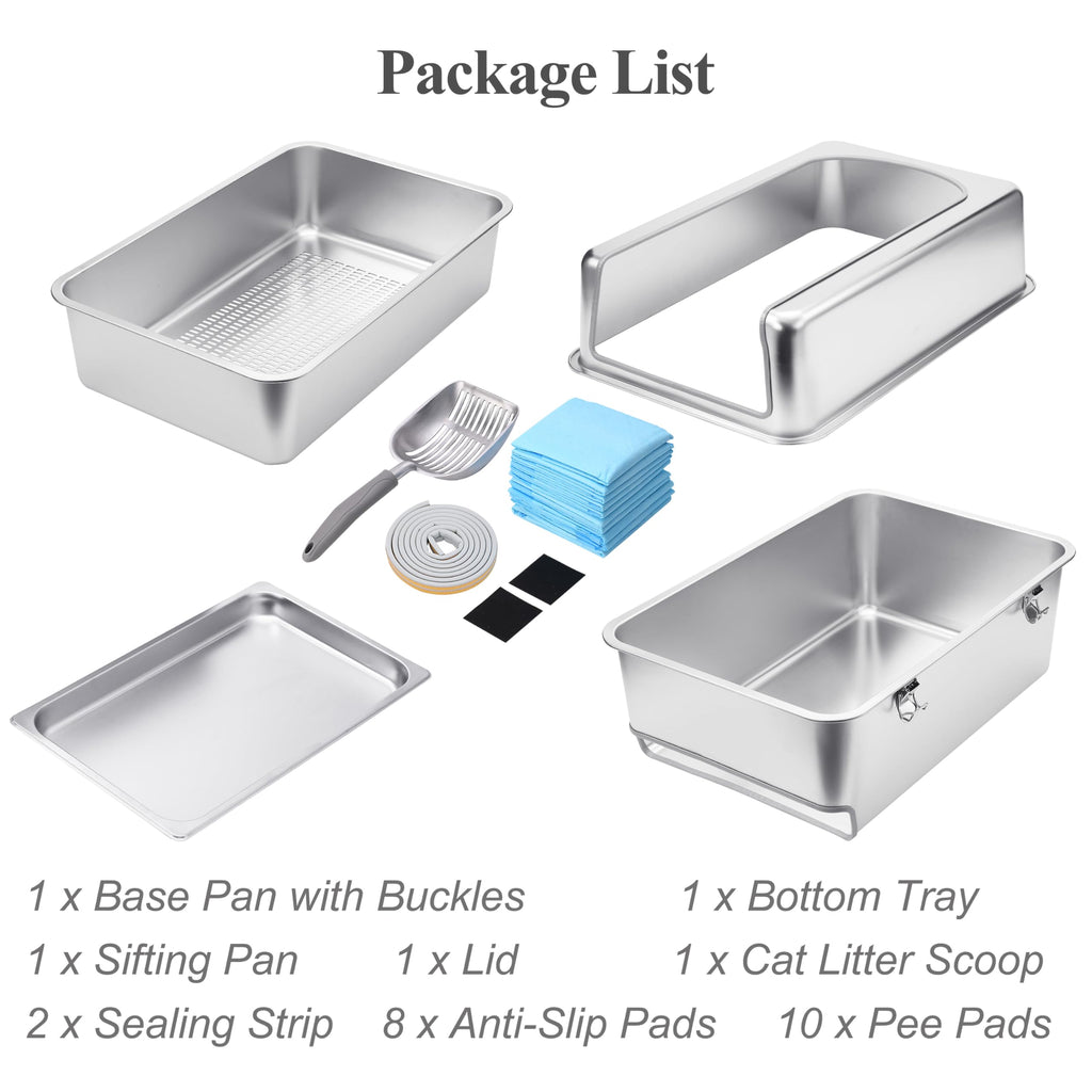 Pull-Out Sifting Cat Litter Box with Lid N747286