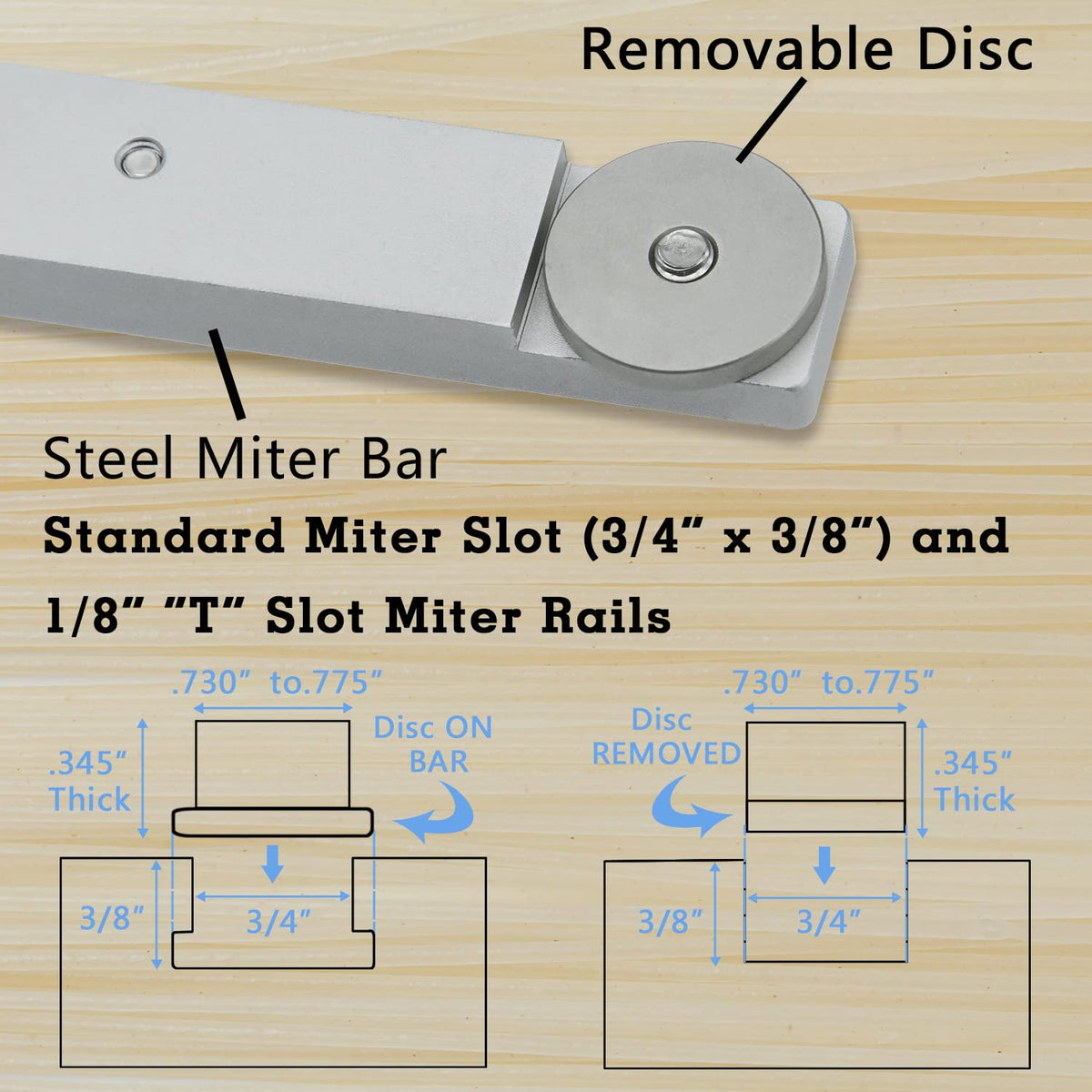 Miter Gauge with 27 Angle Stops X756