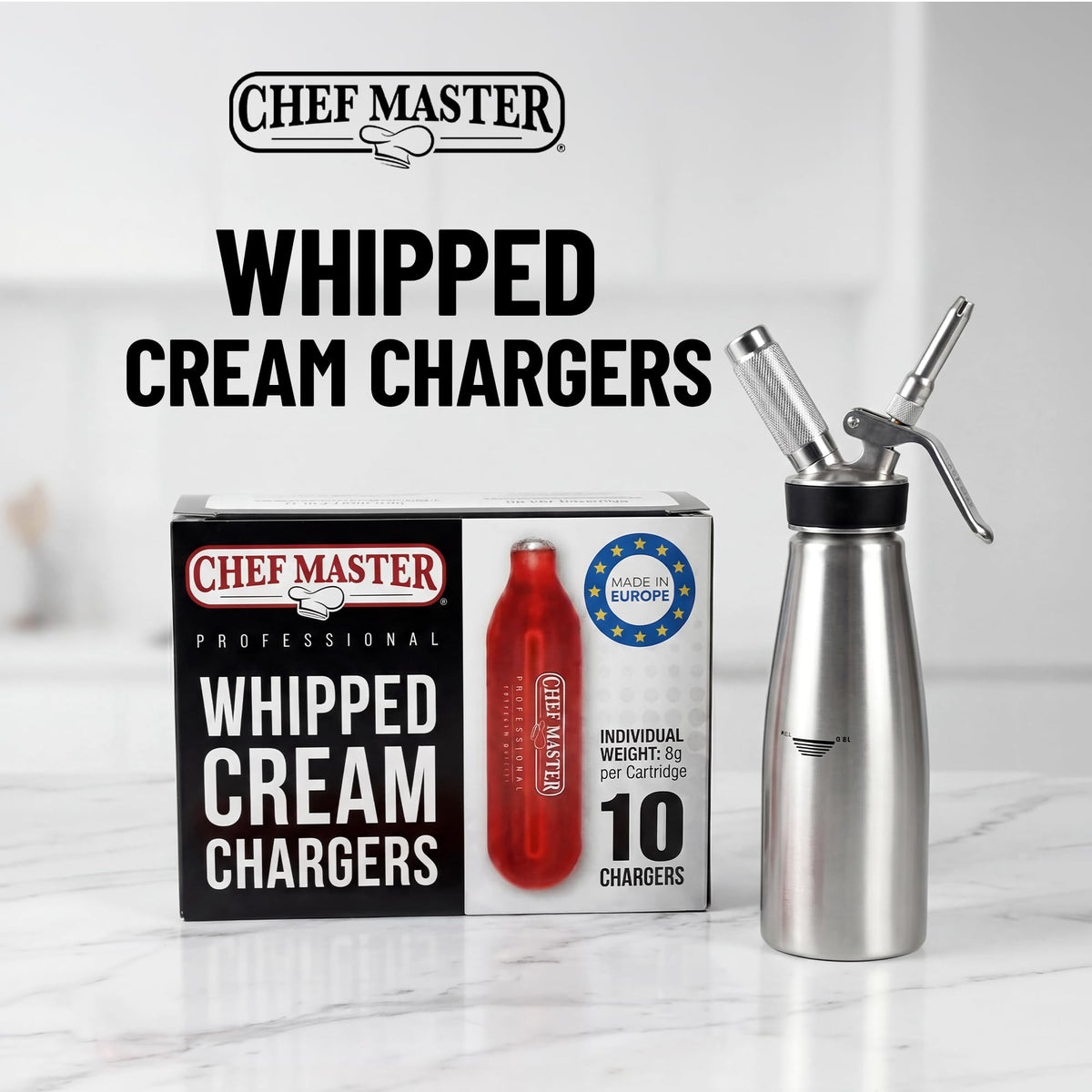 8g 10-Pack Whipped Cream Chargers O219542