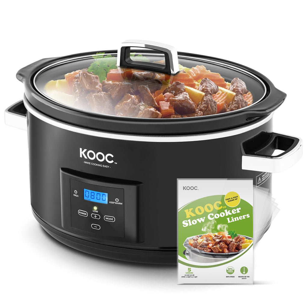 8.5-Quart Programmable Slow Cooker with Digital Countdown Timer, Black, Oval B8154