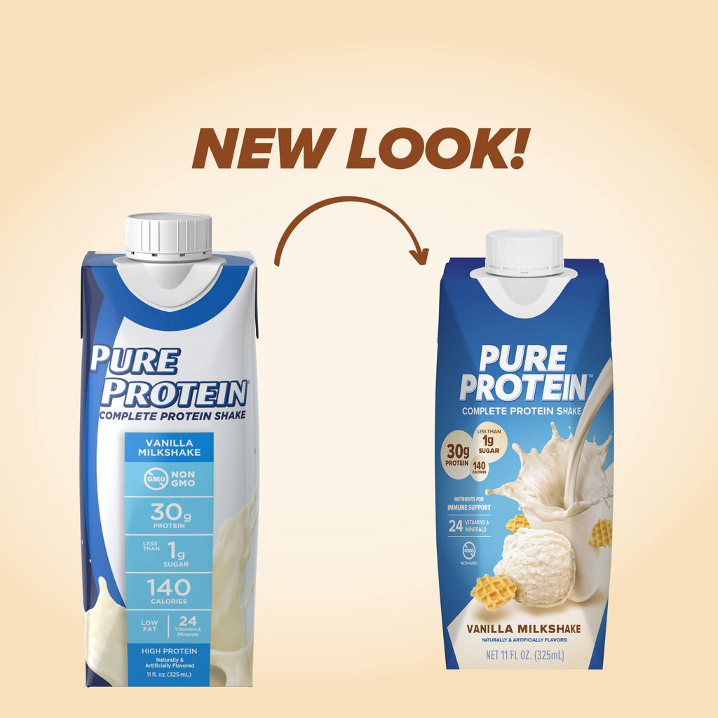 Vanilla Protein Shake, 30g Protein, Vitamins A, C, D, E, Zinc W776446