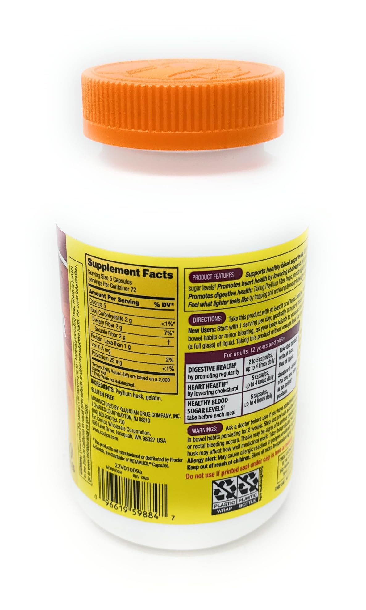 Fiber Supplement 360 Capsules P90963
