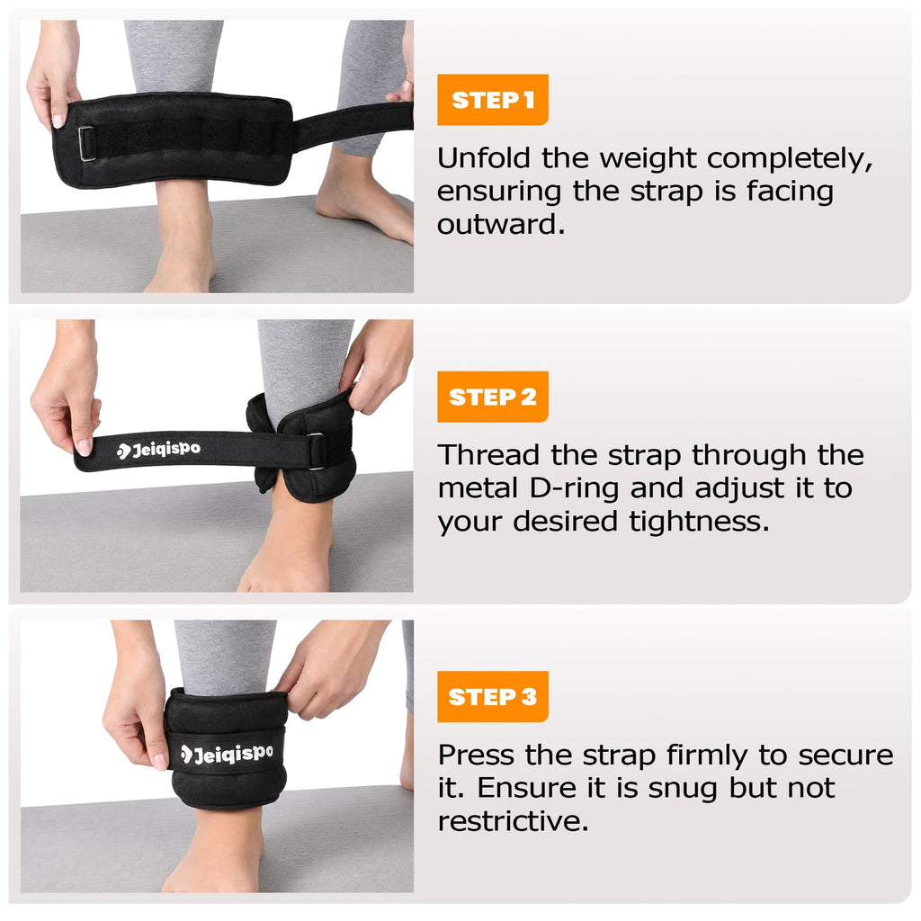 Ankle Weights 1 Pair with Adjustable Straps Z493