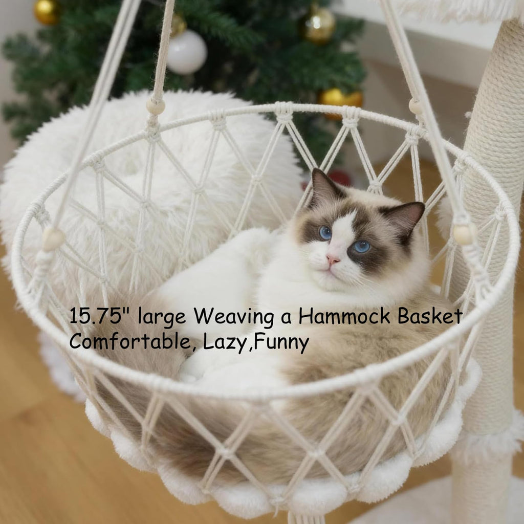 70" Multi-Level Cat Tree Tower with Plush Perches and Sisal Scratching Posts K1549