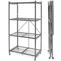 Foldable 4-Tier Heavy-Duty Steel Storage Rack T5330