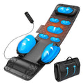 Full Body Massage Mat with Heat, 3D Stretching Back Massager Pad, 4 Modes 3 Intensities 3 Heat Levels, Portable Foldable PU Leather X5531
