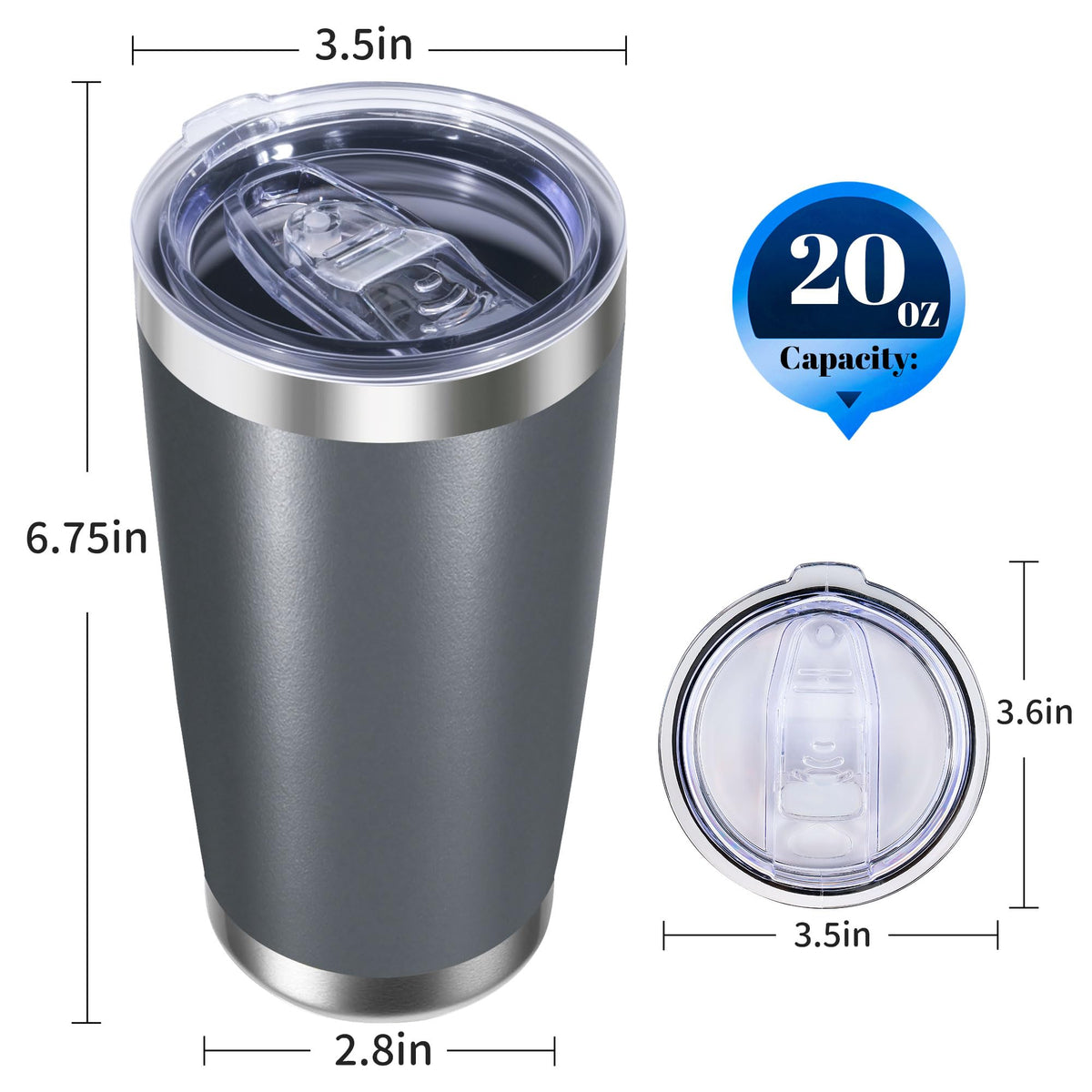 20oz Stainless Steel Insulated Tumbler with Lid T586122