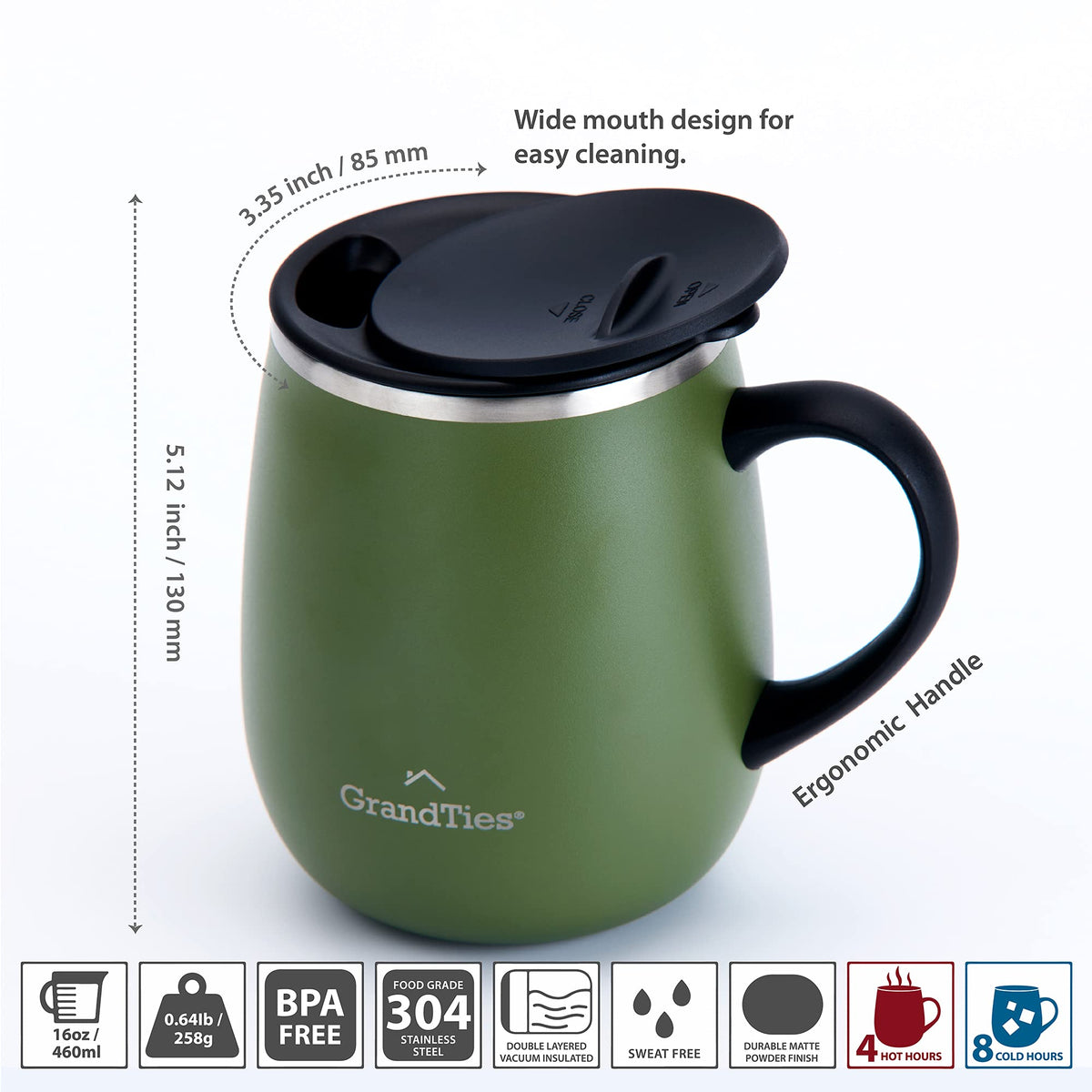 16 oz Insulated Stainless Steel Tumbler 2-Pack F772